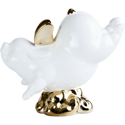 Изображение товара Фигурка Glasar Счастливая хрюша 20х10х17 см декоративный элемент для интерьера