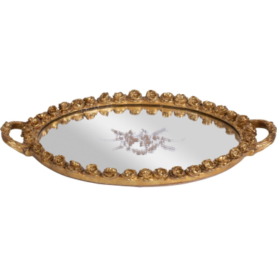 Изображение товара Поднос Glasar с зеркальной поверхностью 42х26х6 см стильный и практичный