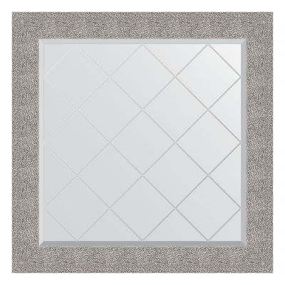 Изображение товара Зеркало с гравировкой в багетной раме Evoform чеканка серебряная 90 мм 86x86 см