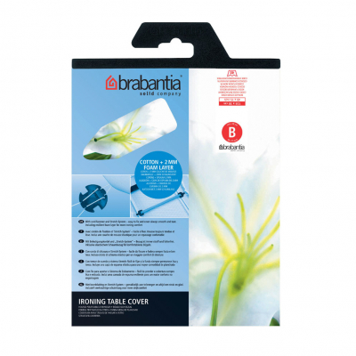 Изображение товара Чехол для гладильной доски Brabantia 124х38см из хлопка с системой натяжения Изображение товара Чехол для гладильной доски Brabantia 124х38см из хлопка с системой натяжения