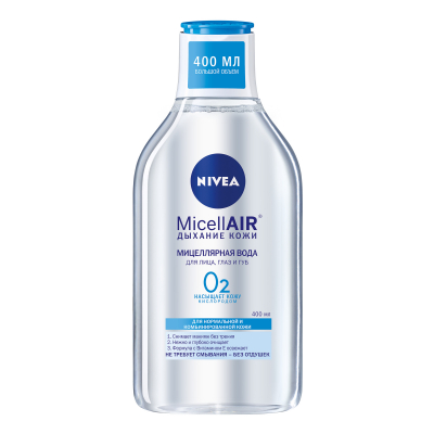 Изображение товара Мицеллярная вода Nivea MicellAIR для нормальной кожи 400 мл Изображение товара Мицеллярная вода Nivea MicellAIR для нормальной кожи 400 мл