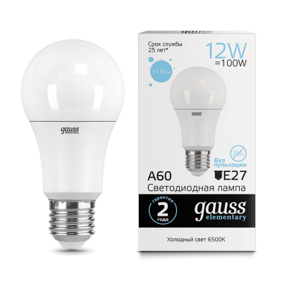 Изображение товара Лампа Gauss LED Elementary A60 12W E27 6500K