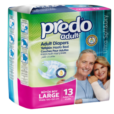 Изображение товара Подгузники для взрослых Predo Adult L 13шт Изображение товара Подгузники для взрослых Predo Adult L 13шт