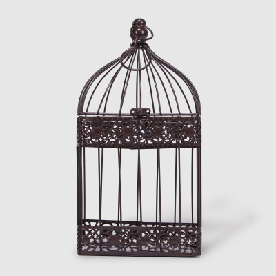 Изображение товара Клетка декорированная Ningde qinyuan цвет коричневый 16х16х41 см