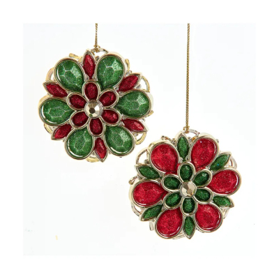 Изображение товара Игрушка елочная Kurt S. Adler цветок 8 см в ассортименте