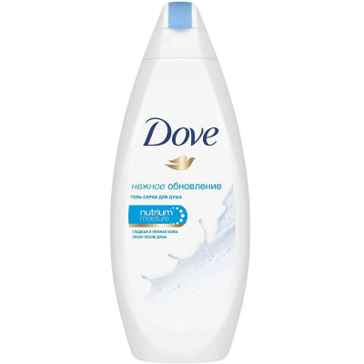 Изображение товара Гель-скраб для душа Dove Нежное обновление 250 мл для ухода за телом Изображение товара Гель-скраб для душа Dove Нежное обновление 250 мл для ухода за телом