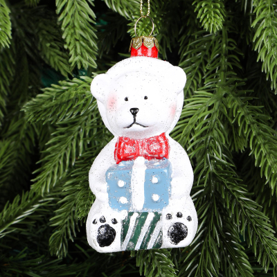 Изображение товара Рождественское украшение медведь 11 см Царь-Елка яркое праздничное украшение