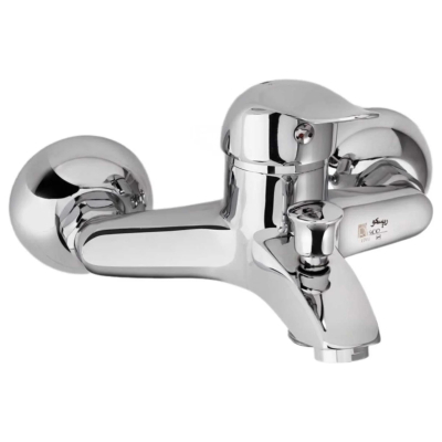 Изображение товара Современный однорычажный смеситель Risco Ava для ванны никель-хром