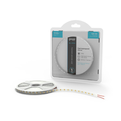 Изображение товара Светодиодная LED лента Gauss Basic 5050/60 12V 3м водонепроницаемая Изображение товара Светодиодная LED лента Gauss Basic 5050/60 12V 3м водонепроницаемая