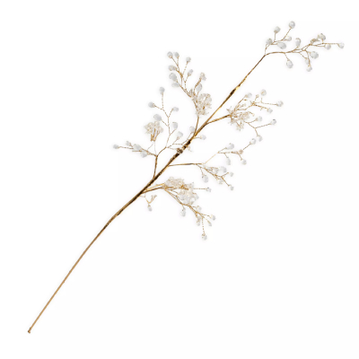 Изображение товара Декоративная ветка Anna Lafarg 59 см золото кристаллы новогодний декор