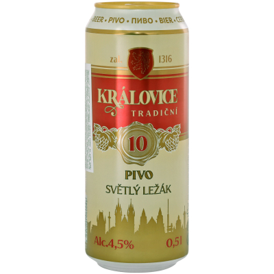 Изображение товара Пиво светлое Kralovice Tradicni 4, 5% 0, 5 л - Чехия