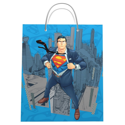 Изображение товара Подарочный пакет ND Play superman1 голубой для презентаций и подарков