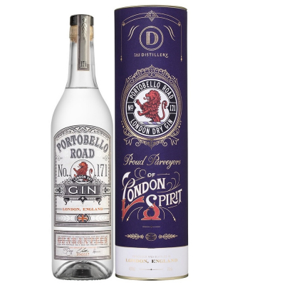 Изображение товара Джин Portobello Road London Dry Gin 0,7 л в коробке стильный и ароматный