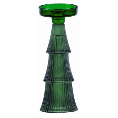 Изображение товара Стеклянный подсвечник Decor de table 2 в 1 зеленый Ноэль 22 см