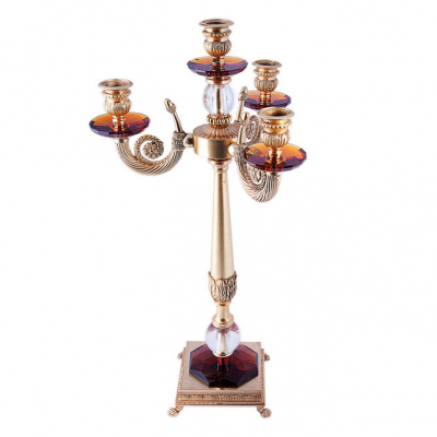 Изображение товара Итальянский канделябр Chiantese Lumier на 4 свечи из хрусталя