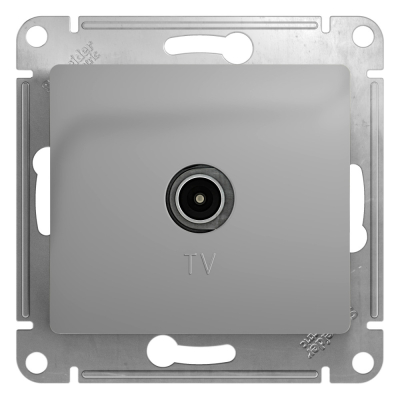 Изображение товара Розетка Шнайдер Glossa tv проходная 4db, механизм, алюминий (GSL000392)