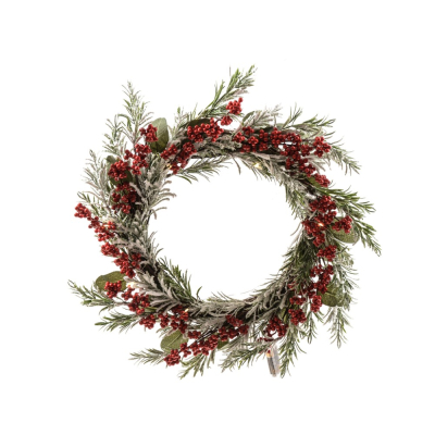 Изображение товара Венок новогодний Mercury NY с ягодами 55 см