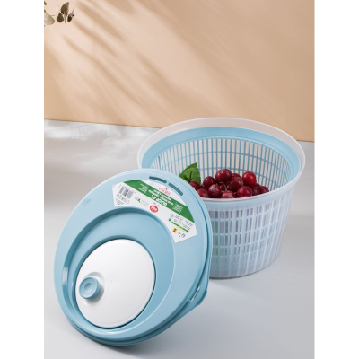 Изображение товара Сушилка-контейнер для салата Snips 25х25х15,5 см 4 л, пластик, голубой