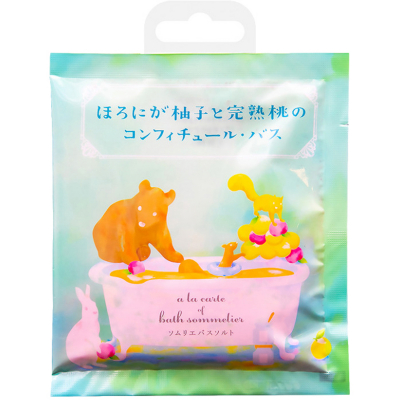 Изображение товара Соль для ванн Charley Sommelier Расслабляющая с экстрактом персика 40 г Япония