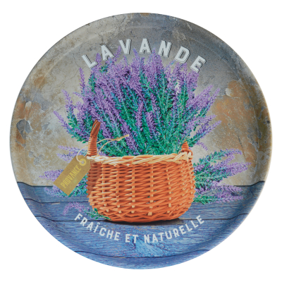 Изображение товара Поднос Gala корзинка с лавандой, круглый 33х33х2,1 см