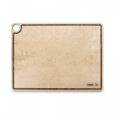 Изображение товара Доска разделочная ComposeEat 42х31см с желобом из композитного материала, кремовая, Россия Изображение товара Доска разделочная ComposeEat 42х31см с желобом из композитного материала, кремовая, Россия