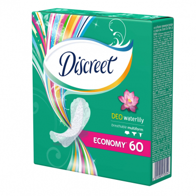 Изображение товара Женские ежедневные прокладки Discreet Multiform Водная лилия, 60 шт Изображение товара Женские ежедневные прокладки Discreet Multiform Водная лилия, 60 шт