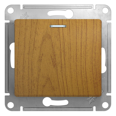 Изображение товара Переключатель Шнайдер Глосса 1-клавиша с подсветкой, сх.6а,10ах, механизам, дерево дуб