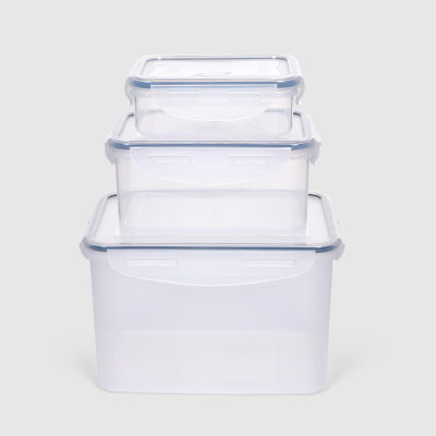 Изображение товара Набор антибактериальных контейнеров Hitt 3 шт 0,33 0,8 и 2,2 л для продуктов