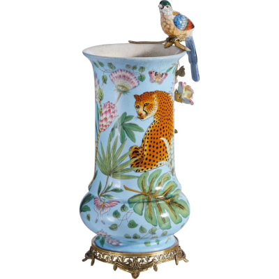 Изображение товара Ваза Glasar с птичкой 22х17х41 см