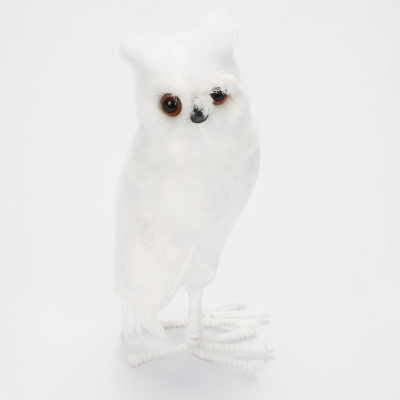 Изображение товара Декоративная фигура сова белая 19х13.5х28 см James arts новогодний декор