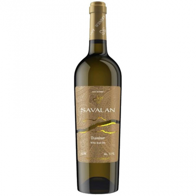 Изображение товара Вино белое полусухое "Savalan" Traminer 0,75 л