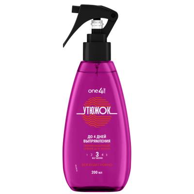 Изображение товара Спрей для волос One4me Термозащитный выпрямляющий Утюжок 200 мл