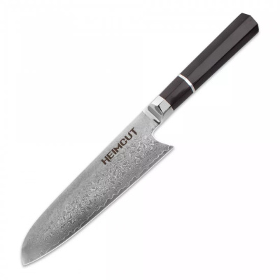 Изображение товара Нож кухонный Heimcut Santoku 18 см, дамасская сталь VG10 (67 слоев)