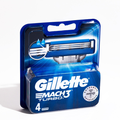 Изображение товара Сменные кассеты Gillette Mach3 Turbo, 4 шт., для гладкого бритья мужчин