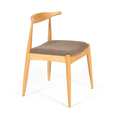 Изображение товара Стул ТС из натурального дерева с коричневой обшивкой