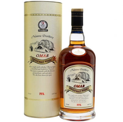 Изображение товара Виски односолодовый Nantou Distillery, "Omar" Single Malt (Sherry Type) в подарочной упаковке, 46% 0.7 л