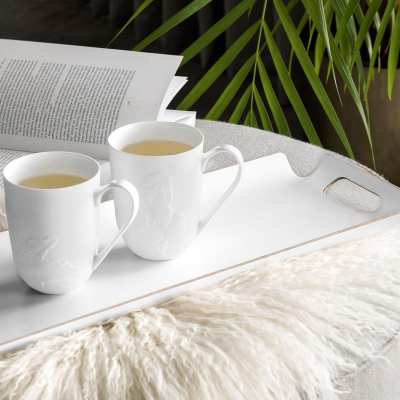 Изображение товара Поднос Togas Киран белый 50х20 см - прочный и стильный из дерева