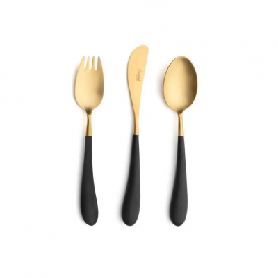Изображение товара Набор столовых приборов Cutipol Alice gold детский 3 предмета