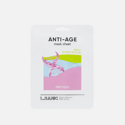 Изображение товара Тканевая антивозрастная маска L.sanic с пептидами 25 мл для увлажнения и укрепления кожи