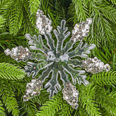 Изображение товара Декоративное украшение для ёлки Yiwu E-commerce 13х13 см подвеска из полистирола