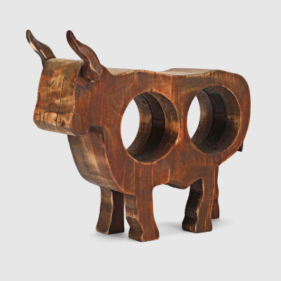 Изображение товара Подставка Magic Home для 2 бутылок зубр натуральное дерево коричневая