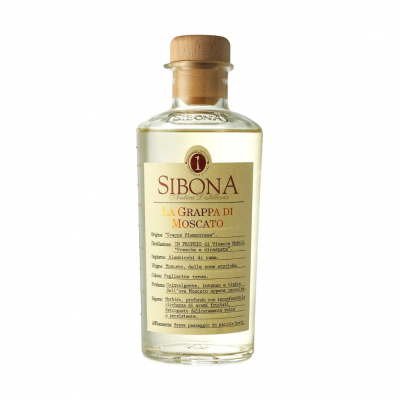 Изображение товара Граппа Sibona La Grappa di Moscato 0,5 л итальянский дижестив с насыщенным вкусом