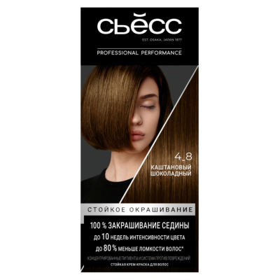 Изображение товара Краска для волос Syoss Color 4-8 каштановый шоколадный, стойкое окрашивание