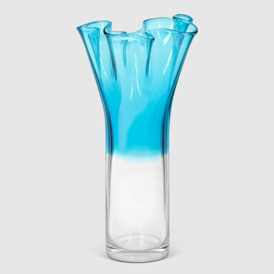 Изображение товара Ваза Tognana Bizzare голубая 32 см стекло стильный интерьер