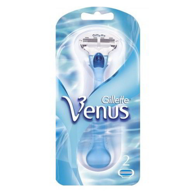Изображение товара Gillette Venus станок для бритья с 2 кассетами для женщин Изображение товара Gillette Venus станок для бритья с 2 кассетами для женщин