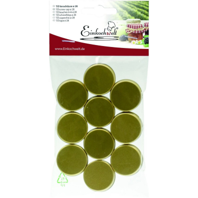 Изображение товара Набор крышек для бутылок Einkochwelt 10 шт золотистый