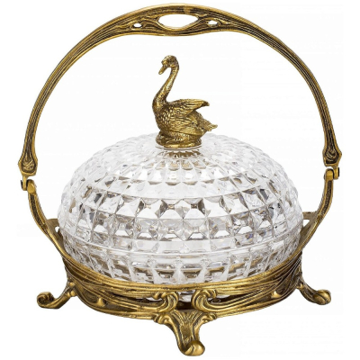 Изображение товара Конфетница Glasar с лебедем 21х18х19 см HGL483S/1