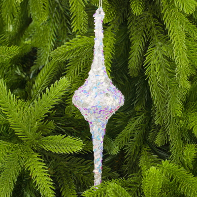 Изображение товара Украшение подвесное Yancheng Shiny стеклянное 5x5x17 см