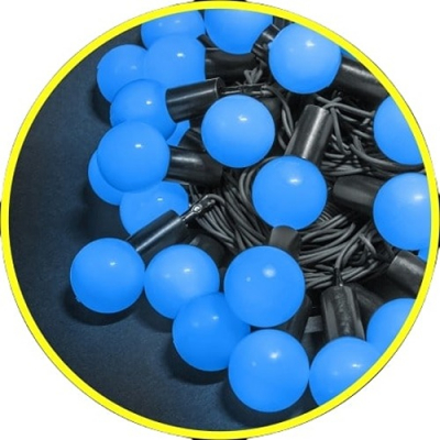 Изображение товара Уличная светодиодная гирлянда Navigator Шарики 8 м синяя IP44