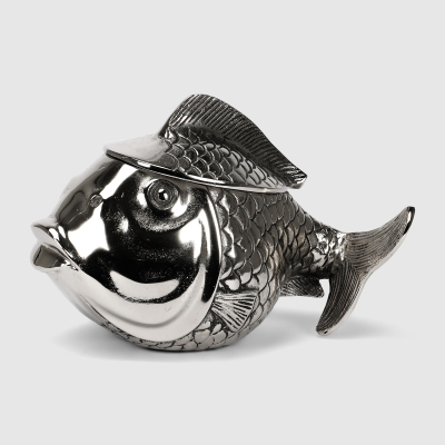 Изображение товара Декоративная чаша для льда Universal Ark Fish 2 из алюминия серебристая